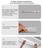 Rechargeable Battery Operated Wireless LED Under Cabinet Wall Light with Motion Sensor