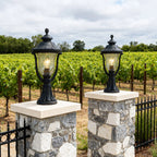 Modern Post Lights Waterproof Garden Coffee Aluminum Column Head Lamp