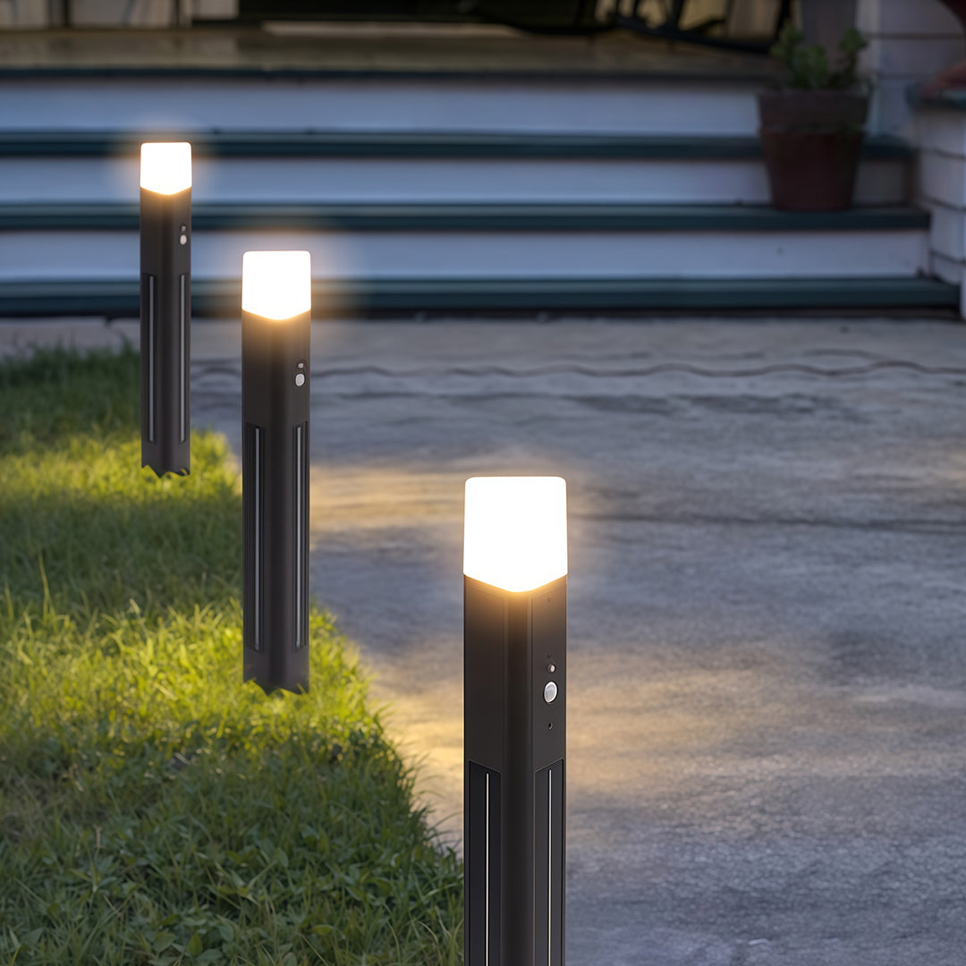 Solar Bollard Lighting Outdoor Garden Aluminum Lamp