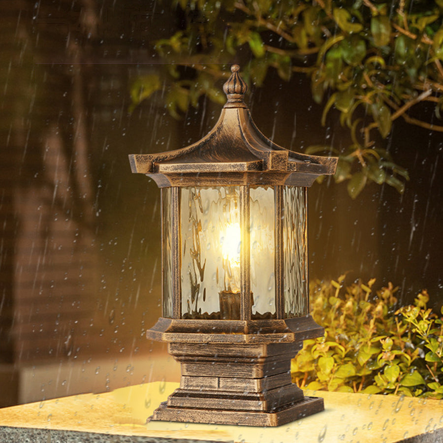 Lantern Pillar Lights European-Style Vintage Outdoor Pier Mount Light
