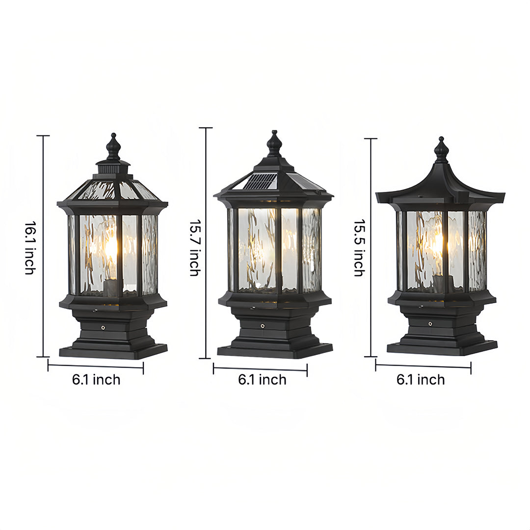 Lantern Pillar Lights European-Style Vintage Outdoor Pier Mount Light