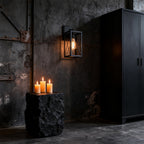 Lantern Wall Light American Black Industrial Cage Wall Lamp