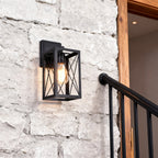 Lantern Wall Light American Black Industrial Cage Wall Lamp