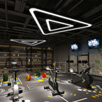 Black Modern Chandeliers Creative LED Triangular Ceiling Light