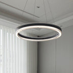 Black Round Chandeliers Italian Minimalist Glass Light