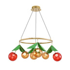 Glass Bulb Chandelier Nordic Creative Cherry LED Artistic