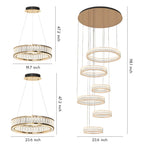 Large Crystal Chandeliers Luxury Circular Ceiling Light