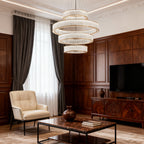 Large Crystal Chandeliers Luxury Circular Ceiling Light