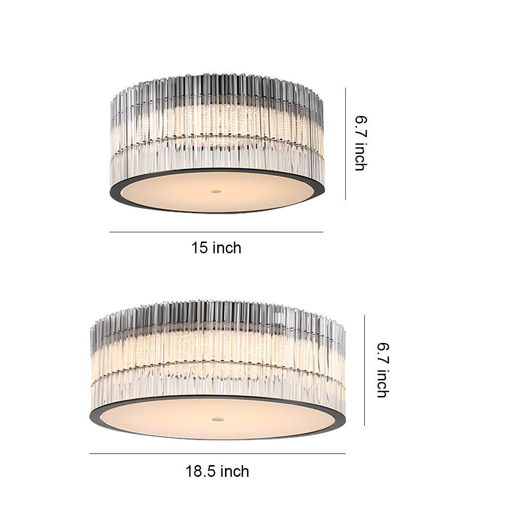 Crystal Flush Mount Ceiling Lights Modern Minimalist Glass Light