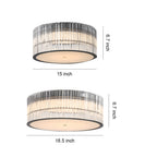 Modern Minimalist Crystal Flush Mount