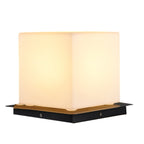 Waterproof Modern Outdoor Pillar Lights with PE Lampshade