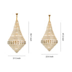 Large Gold Chandelier Luxury Art Glass Adjustable Ceiling Lights