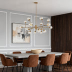 Bubble Sputnik Chandelier Featuring Clear Glass Globes Ceiling Light
