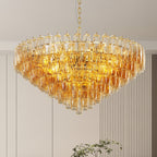Glass Pendant Chandelier American Luxury Multi-head Ceiling Lights