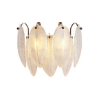 Feather Wall Light French Luxury Full Copper Glass Lamp