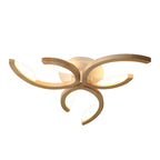 Leaf Ceiling Light Floral Natural Design Wooden Light
