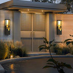 [Open-Box]Mountain Scenery LED up Down Lighting Waterproof Solar Wall Lamp Porch Lights