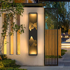 [Open-Box]Mountain Scenery LED up Down Lighting Waterproof Solar Wall Lamp Porch Lights