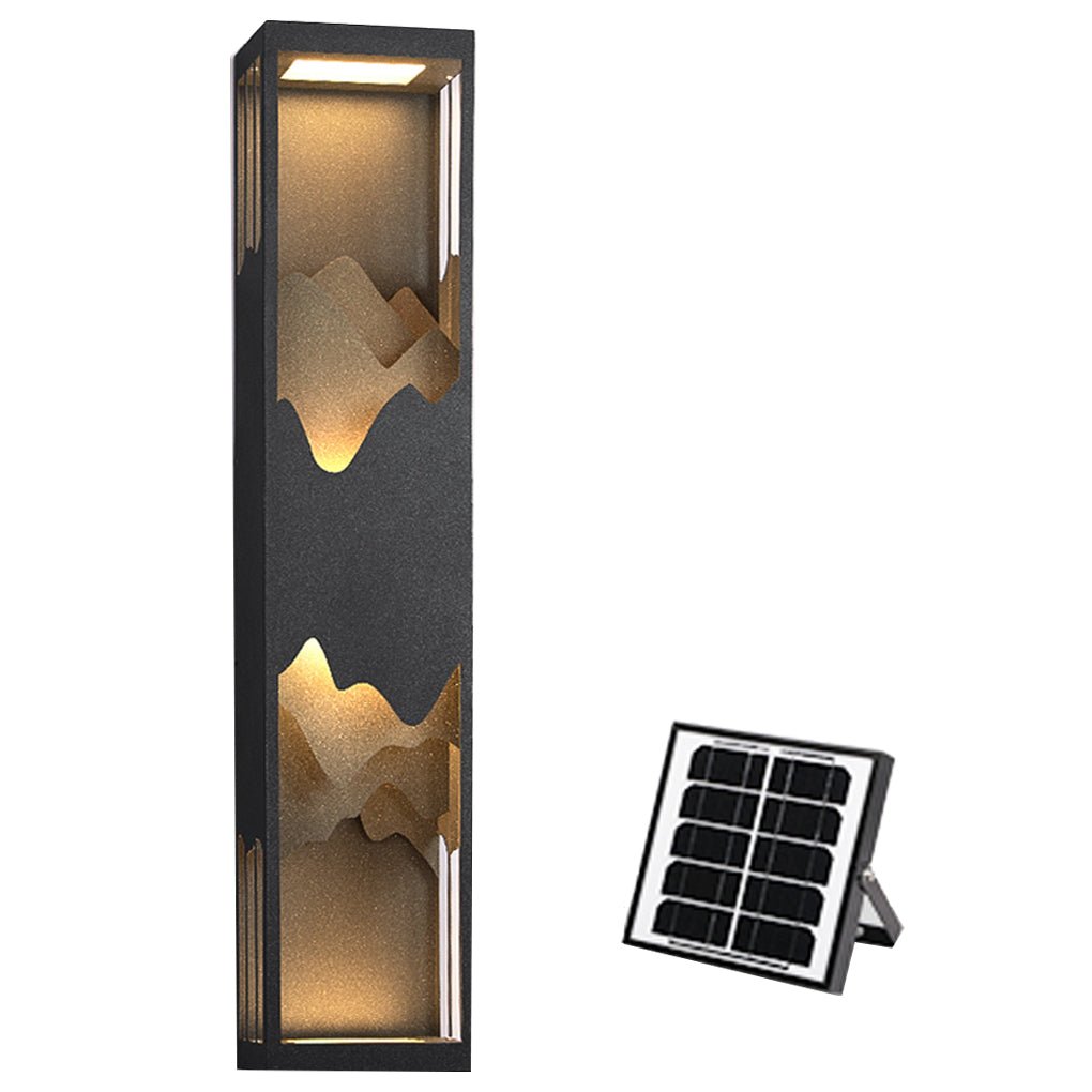 [Open-Box]Mountain Scenery LED up Down Lighting Waterproof Solar Wall Lamp Porch Lights
