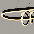 LED Dimmable Spiral Lines Dining Room Chandelier Hanging Lighting