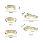 LED Flush Mount Lighting Luxury Eye-Protecting Crystal Lamp