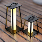 Waterproof Tapered Wrought Iron Outdoor Lanterns Japanese-Style LED Landscape Lights
