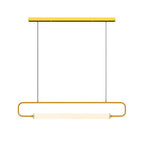 Contemporary Minimalist Black/Gold LED Bar Light Pendant Light