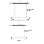 Contemporary Minimalist Black/Gold LED Bar Light Pendant Light
