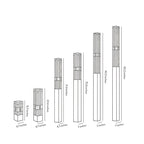 LED Marble Bollard Light Elegant Striped-Cut Landscape Lamp