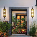 LED Outdoor Wall Lighting European Retro Dual-Head Round Lamp