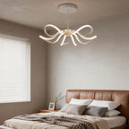 LED Ribbon Chandelier Petal Curve Metal Ceiling Light