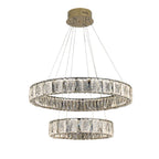 LED Ring Chandelier Stainless Steel Crystal Ceiling Lights
