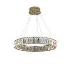 LED Ring Chandelier Stainless Steel Crystal Ceiling Lights