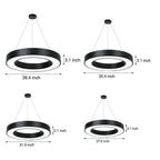 LED Pendant Ring Ceiling Light Modern Metal Acrylic Light
