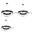 LED Pendant Ring Ceiling Light Modern Metal Acrylic Light