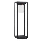 LED Solar Bollard Lights Modern Outdoor Black Lawn Light