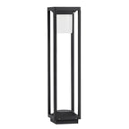 LED Solar Bollard Lights Modern Outdoor Black Lawn Light