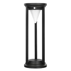 LED Solar Bollard Lights Modern Outdoor Black Lawn Light