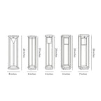 LED Solar Bollard Lights Modern Outdoor Black Lawn Light