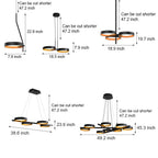 Light Guide Ring 1/2/3/4/9-Light Chandelier