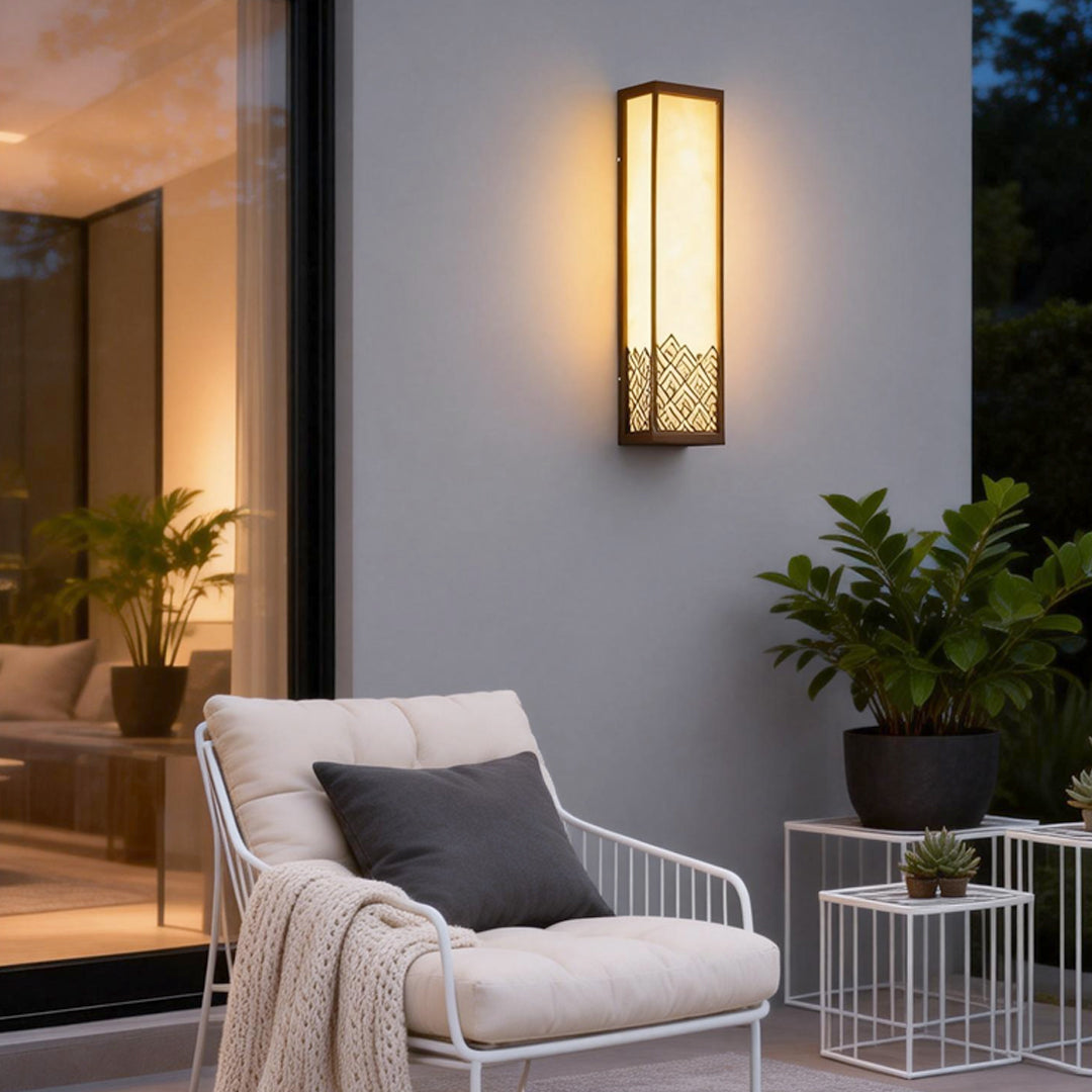 Lightbox Wall Lamp Vintage Waterproof Brown Outdoor Light