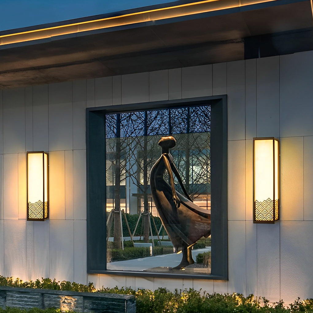 Lightbox Wall Lamp Vintage Waterproof Brown Outdoor Light