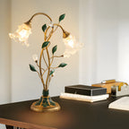 Lily Table Lamp Dual Lights and Leaf Ornaments Lights