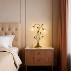 Lily Table Lamp Dual Lights and Leaf Ornaments Lights