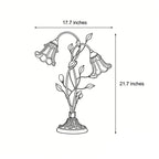 Lily Table Lamp Dual Lights and Leaf Ornaments Lights