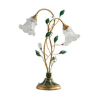 Lily Table Lamp Dual Lights and Leaf Ornaments Lights