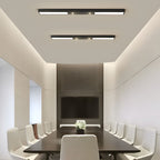 Linear Ceiling Pendant Light Black Modern Iron Light