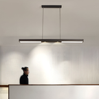 Linear Ceiling Pendant Light Black Modern Iron Light
