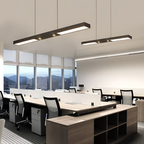 Linear Ceiling Pendant Light Black Modern Iron Light