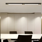Linear Ceiling Pendant Light Black Modern Iron Light